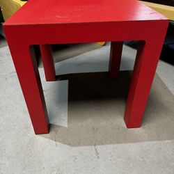 Mid Century Modern Red Side Table