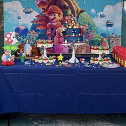 Mario  Birthday Back Drop 