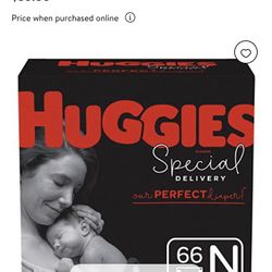 Brand New Newborn Diapers 66pk 