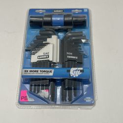 Hart 22-Piece Ball End Hex Key Set and Handle SAE and MM