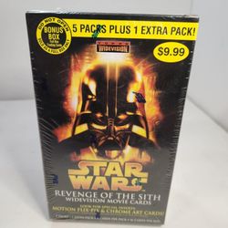 NEW Vintage Star Wars Revenge of The Sith Box 6 Packs Topps Trading Cards 2005
