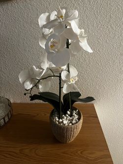 Faux Orchid Table Decor
