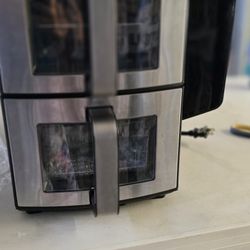 Gourmia Dual Basket Air Fryer – Double Decker 11-Quart Capacity, Stainless Steel - Like New