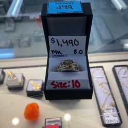 14k Gold Ring With Diamonds 