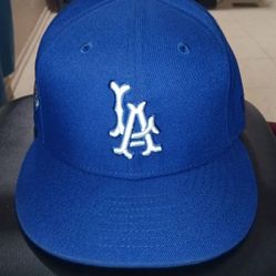 Angels LA in front Fitted Cap 7-3/8 Blue/White Slightly Used Asking $30 Firm on Price