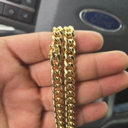 14kmgl (gold-filled not plated/magnetic) 8.2mm 24” Inch cuban link chain , includes warranty