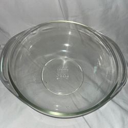 Vintage Pyrex #024 Clear Glass 2 Quart Casserole Dish Baking Bowl USA