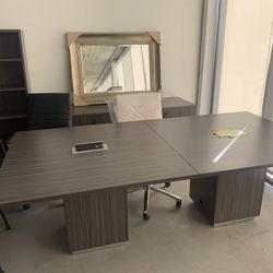 Modern Conference Table With Power 4’x8’ Gray , White