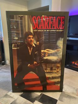 HUGE! SCARFACE Solid Wood Wall Poster