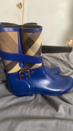 Burberry Rain Boots Blue Burberry Beige House