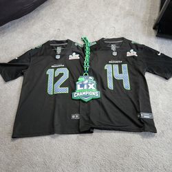 Seahawks Jersey Jerseys Med To 3xl Limited Ed BLACK ..12th Fan And Darnold
