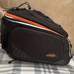 Ibera 2 in 1 PakRak Commuter Bicycle Trunk Bag with Expandable Panniers, Clip...