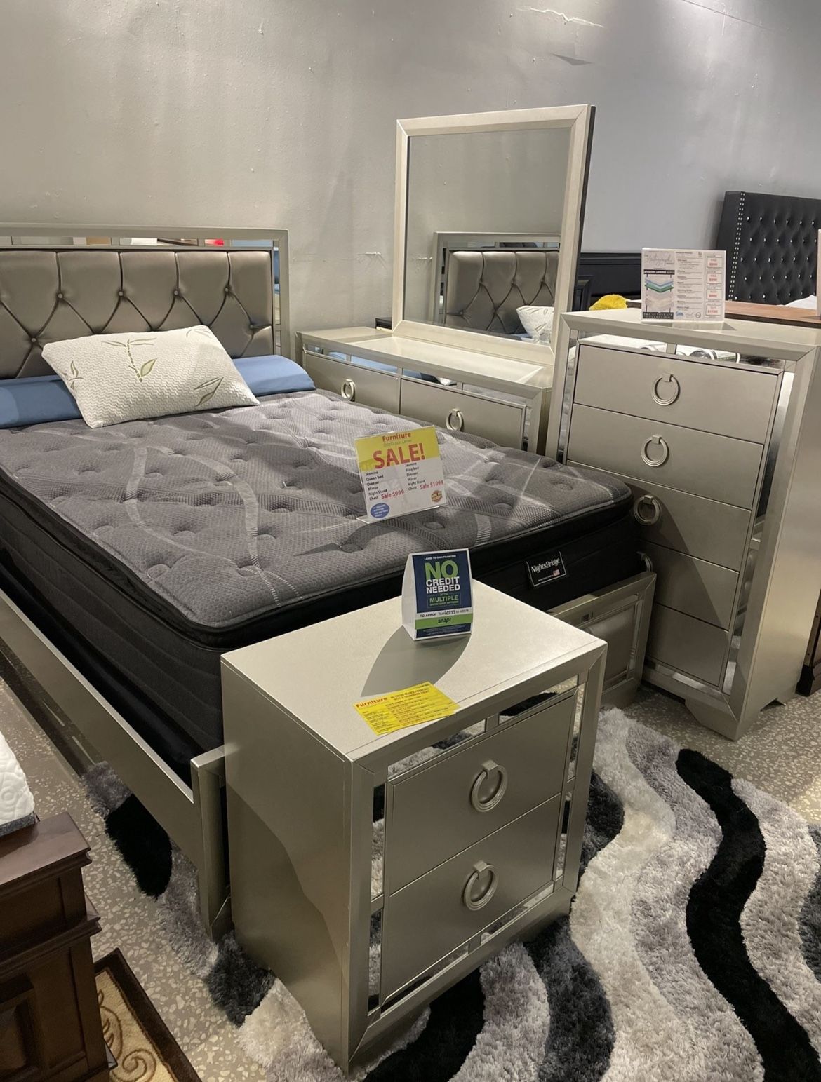 NEW JASMINE BEDROOM SET ON SALE NOW ONLY $799 QUEEN $899 👑 SAME DAY DELIVERY 🚚 NO CREDIT NEEDED FINANCE AVAILABLE 🤩
