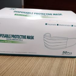 50 PCS Disposable Face  Non Medical Surgical 3 Ply Ear loop Non Woven Fabric