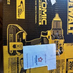 Dewalt Atomic Drill With Charger And Two Batteries