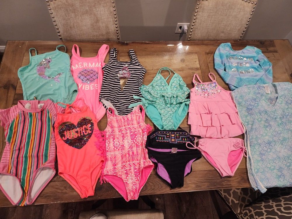 Girl Bathing Suits Size 6-12 