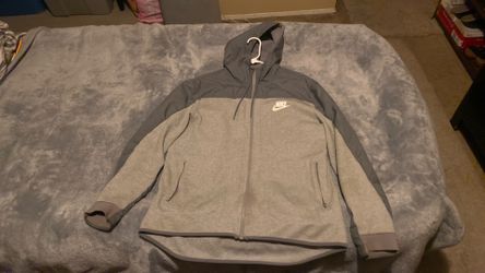 Nike Grey Zip Up Size L
