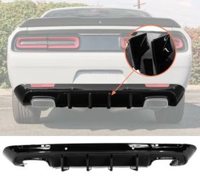 15-23 Dodge Challenger bc V1 Rear Bumper Lip Diffuser Fin Gloss Black
