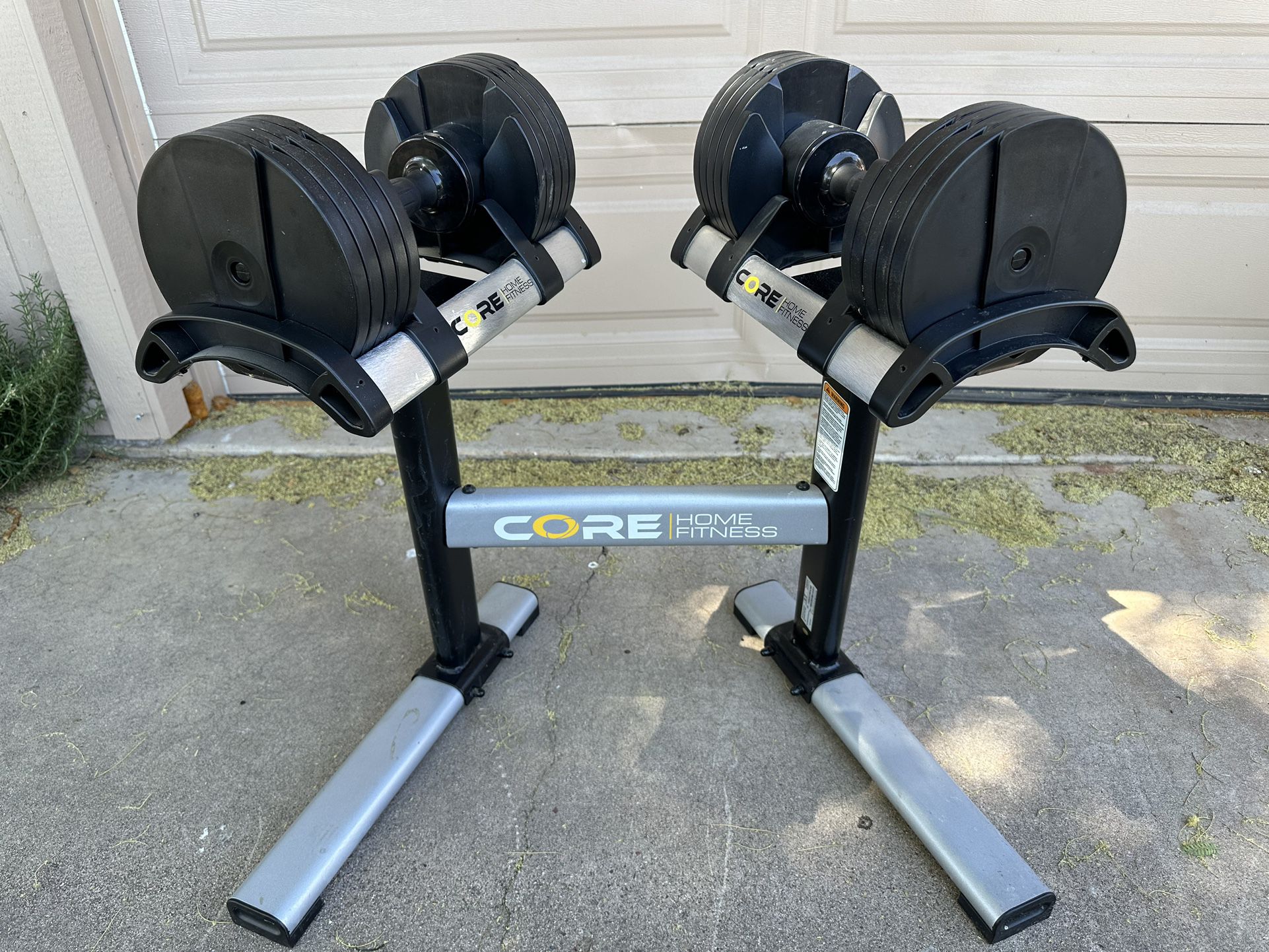 Core 5-50 Lb Adjustable Dumbbell Set w/ Stand 
