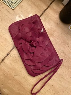 New icing dark red wristlet