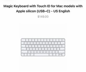 Apple Magic Keyboard with Touch ID (USB–C)