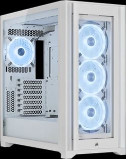 iCUE 5000X RGB QL Edition Mid-Tower ATX Case — True White

