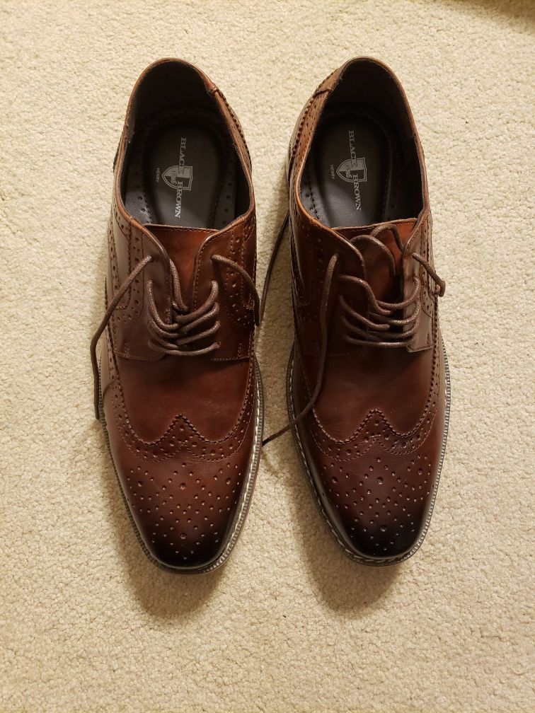 Black and Brown brand-Brown dress shoes- Size 12M