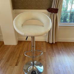 Swivel Upholstered Counter Stool For Metal Frame 
