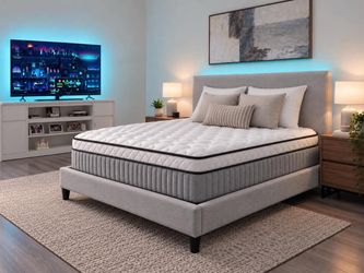 🚨Full Mattress 12 Inch, Hybrid Queen Size Mattress medium firm  P-19