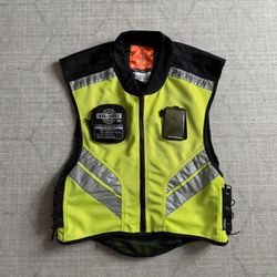 Icon Motorsport Mil-Spec Adult Black/Yellow Biker Motorcycle Vest Regular Size