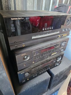 Harman Kardon AVR 125 & Denon AV Receivers Lot