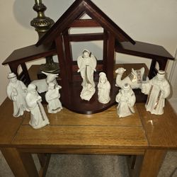 Vintage Lenox China Jewel Nativity Set  Brand New