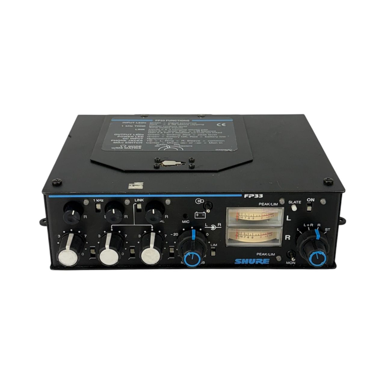 Shure FP33 Portable 3-Channel Stereo Audio Field Mixer - 3 Inputs / 2 Outputs