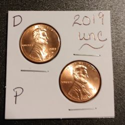 2019 P&D Lincoln Shield Cent from Bank Rolls