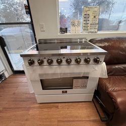 Forno Electric Range 36”Inch White Brand New Open Box 
