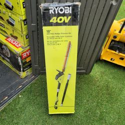 RYOBI
40V 18 in. Cordless Battery Pole Hedge Trimmer with 2.0 Ah Battery and Charger