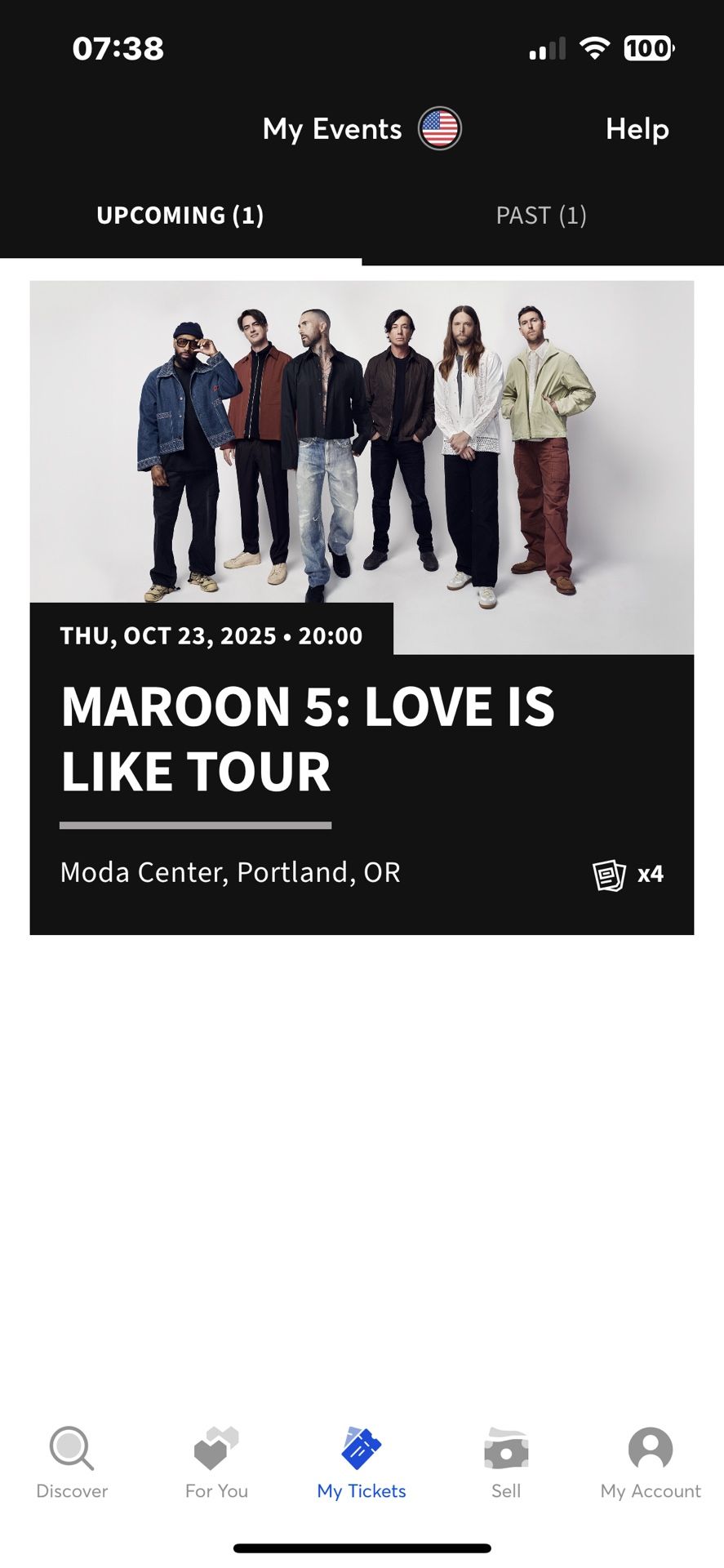 Maroon 5 Love Is Like Tour (4) Tickets
