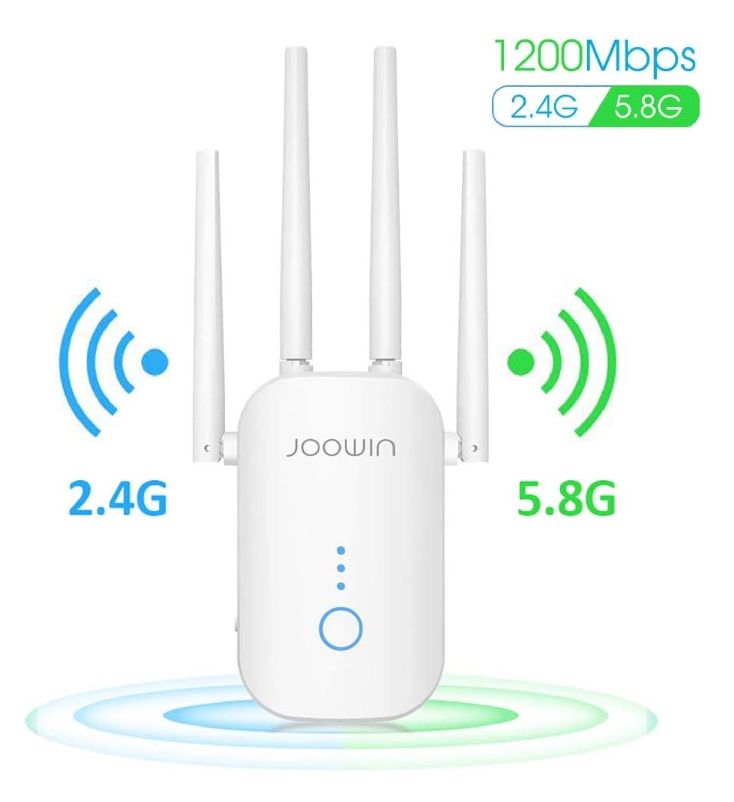 WiFi Extender, JOOWIN WiFi Range Extender Up to 1200mbps Dual Band