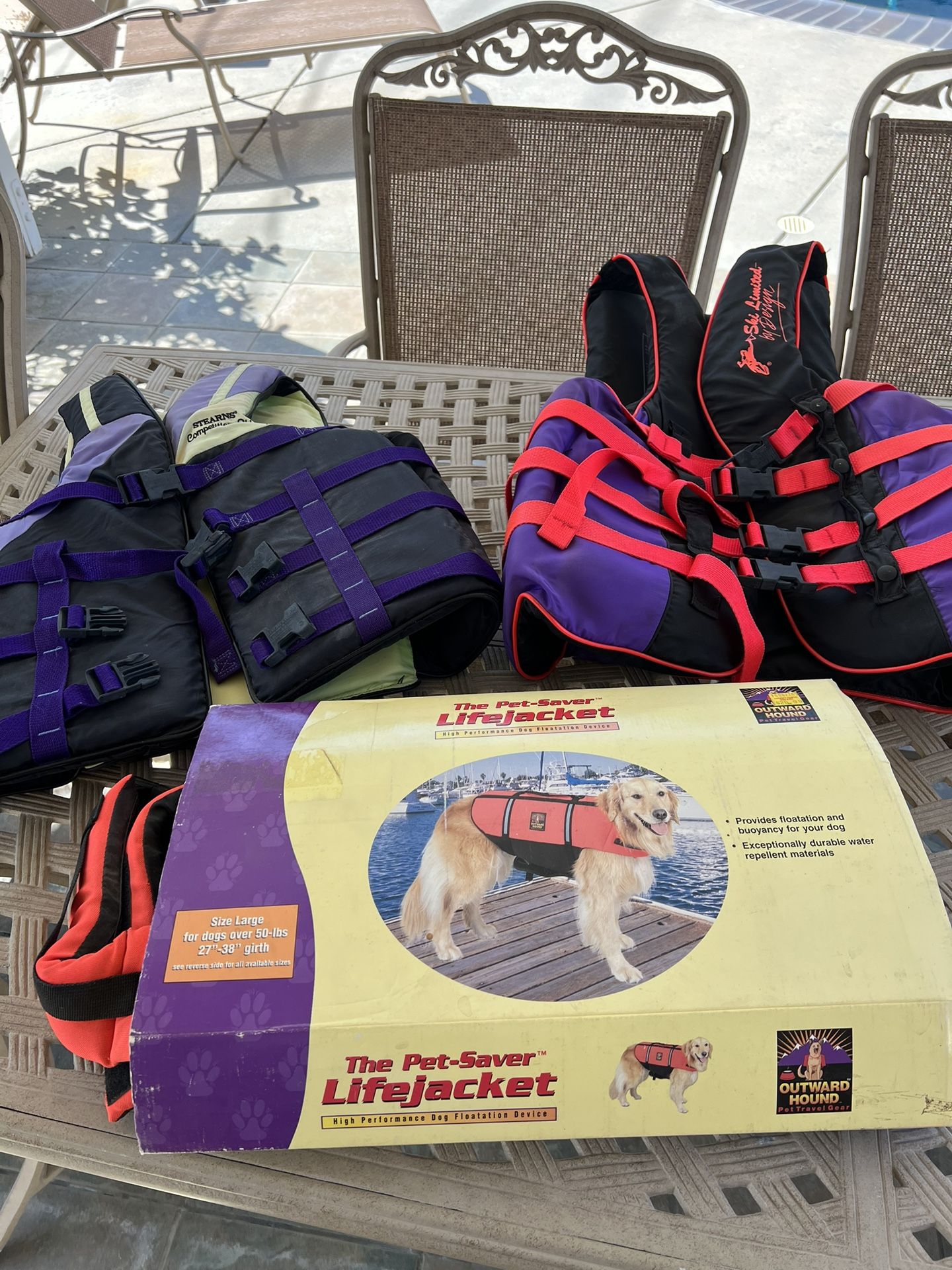 Ski Vest XL, Medium and Dog Flotation