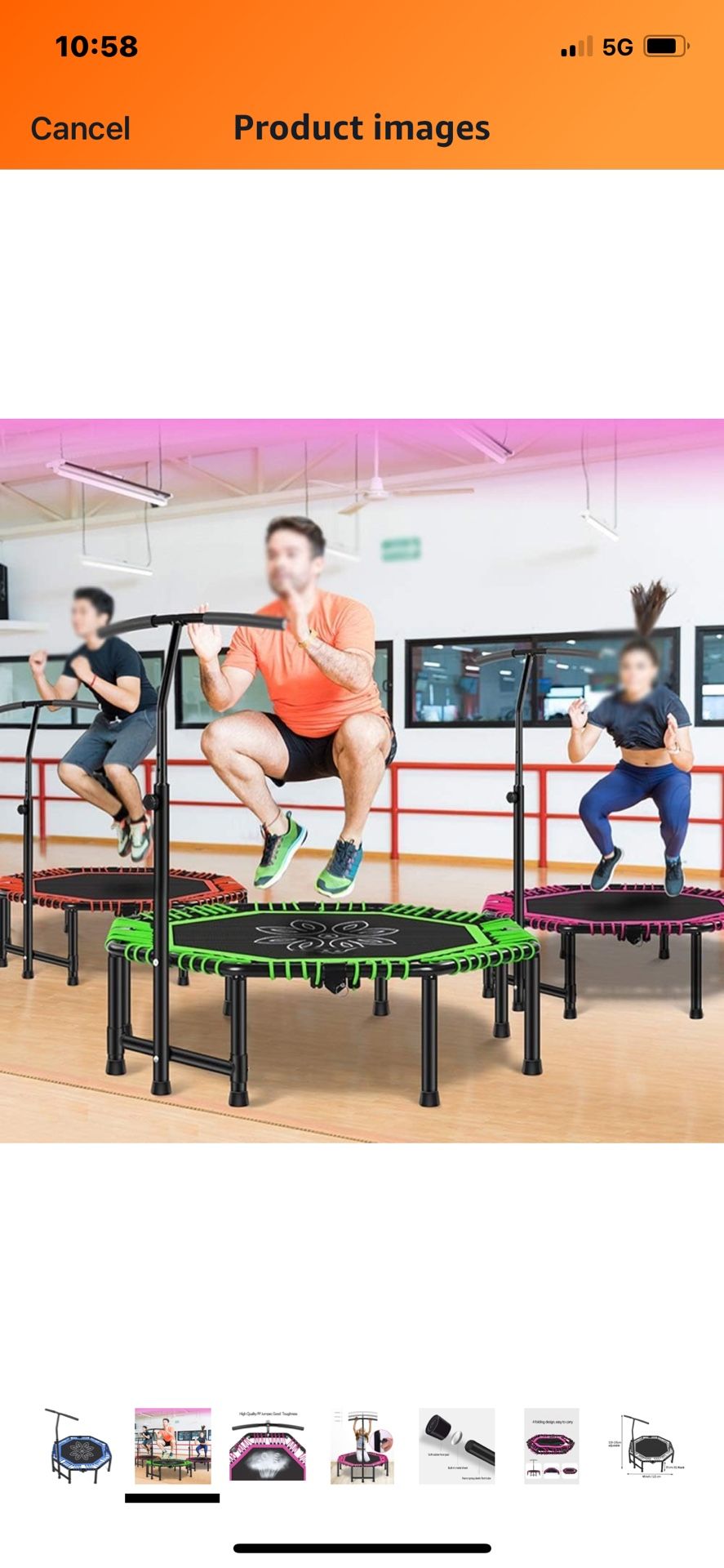 Fitness Trampoline, Home Children's Indoor Elastic Rope Adult
