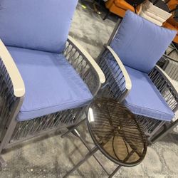 3 PCS Outdoor Rocking Chairs Patio Bistro Set