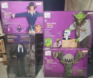 Home Accents Holiday Animated Halloween Decorations Lot of 4