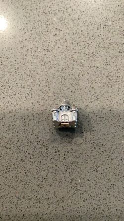Disney Pandora Castle 925 Silver w/Gold Crown on Bottom-Retired