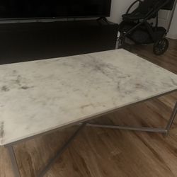 Marble Coffee Table w/ Matching End Table 