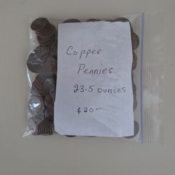 23.5 Ounces All Copper Pennies Lot