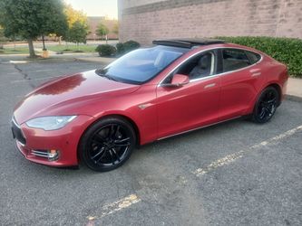 2013 TESLA MODEL S  RED