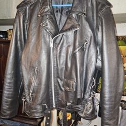 One Of A Kind Specially Made Leather Biker Jacket With Vest