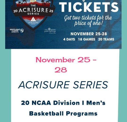 Acrisure Series Basketball Game Basketball 🏀 Tournament 🏆