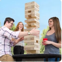 Giant Stacking Block Game, (Jenga Style). Perfect for Backyard & Parties!