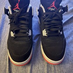 Jordan Bred 4s Barley Used 